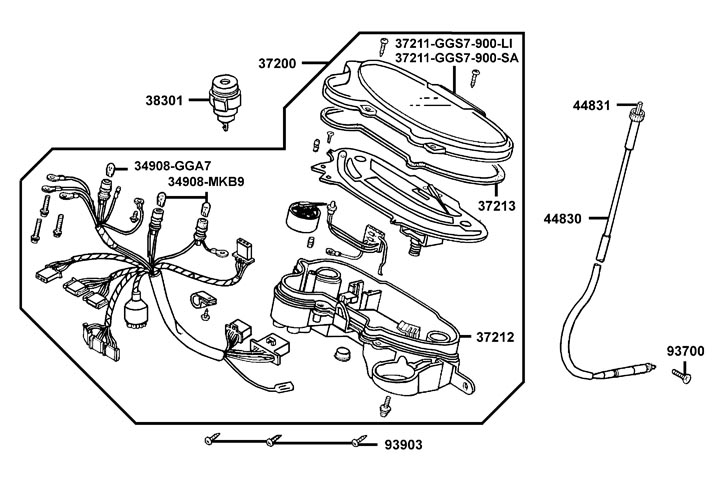Instrument - Hastighetsvajer - Blinkersrelä